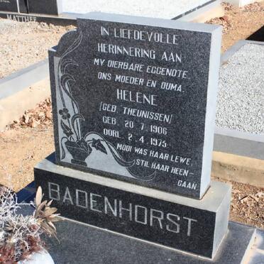 BADENHORST Helene nee THEUNISSEN 1906-1975