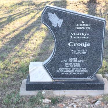 CRONJE Matthys Lourens 1923-2000