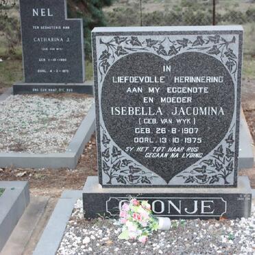 CRONJE Isebella Jacomina nee VAN WYK 1907-1975