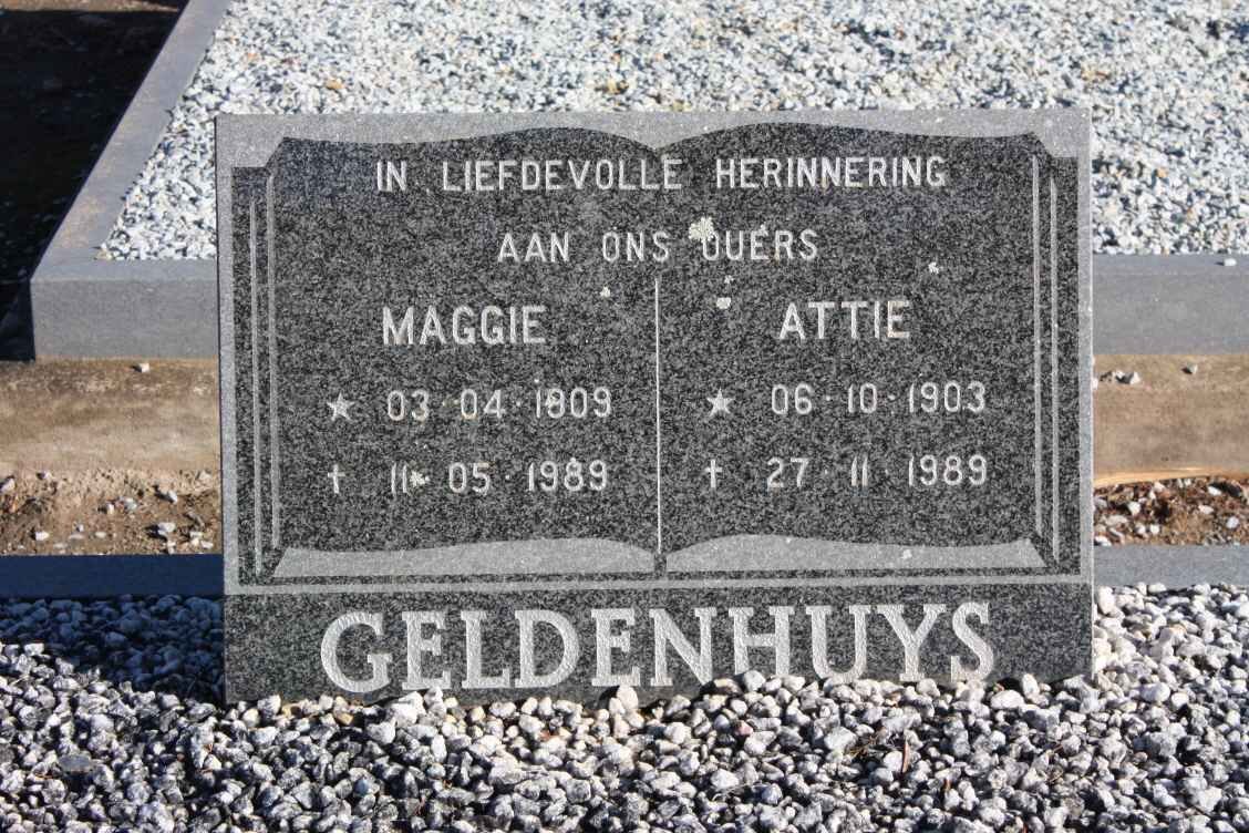 GELDENHUYS Attie 1903-1989 &amp; Maggie 1909-1989