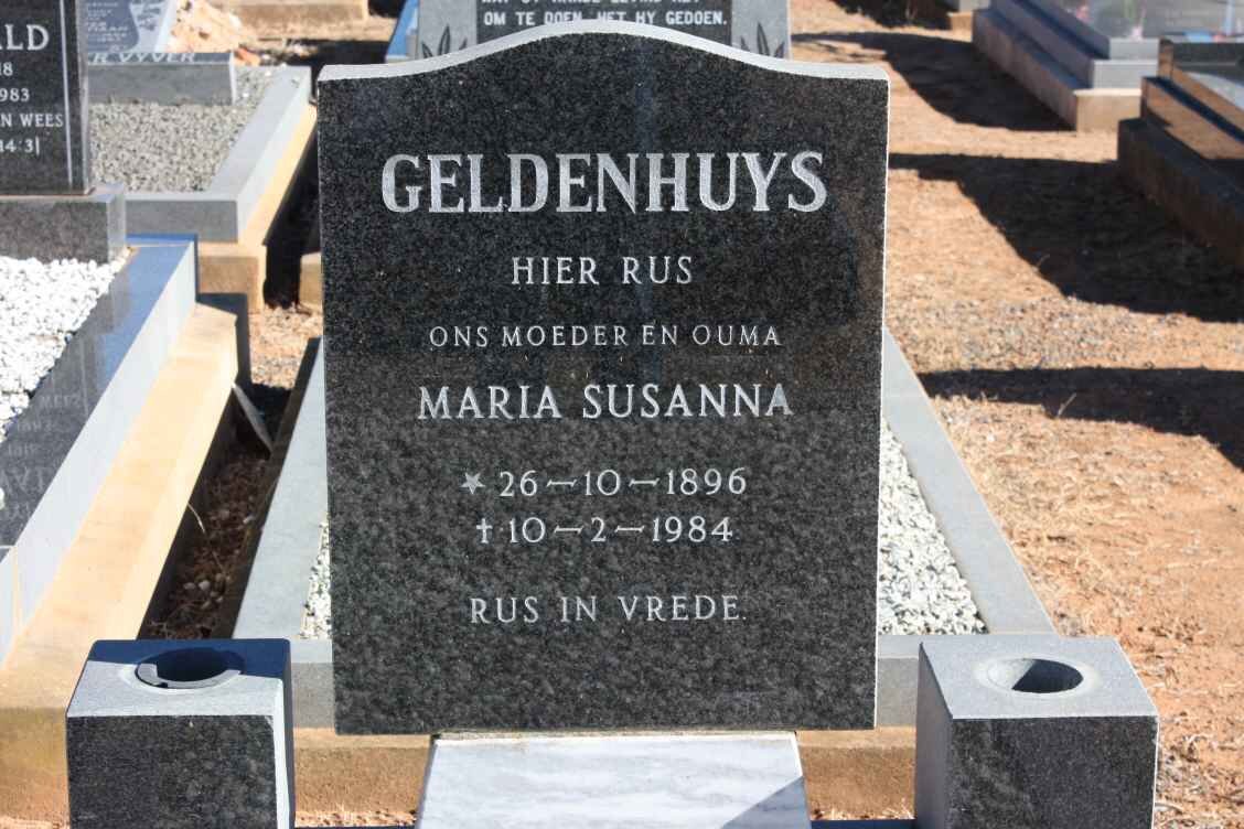 GELDENHUYS Maria Susanna 1896-1984