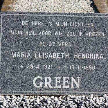 GREEN Maria Elisabeth Hendrika 1921-1990