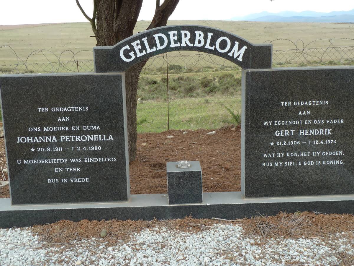 GELDERBLOM Gert Hendrik 1906-1974 &amp; Johanna Petronella 1911-1980