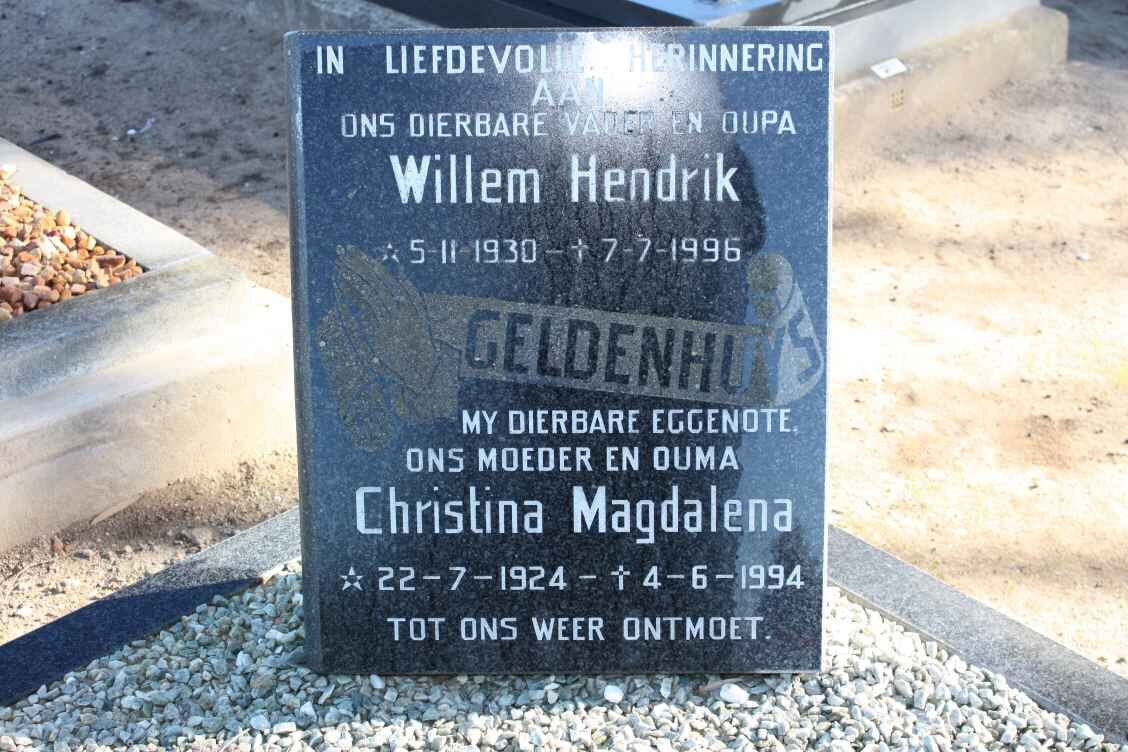 GELDENHUYS Willem Hendrik 1930-1996 &amp; Christina Magdalena 1924-1994