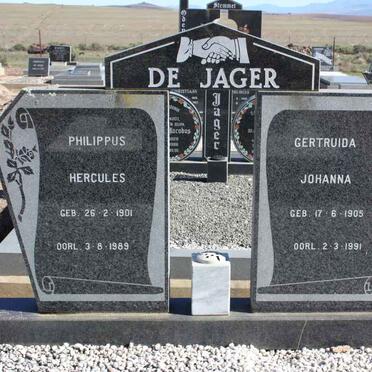 JAGER Philippus Hercules, de 1901-1989 &amp; Gertruida Johanna 1905-1991