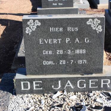 JAGER Evert P.A.G., de 1889-1971