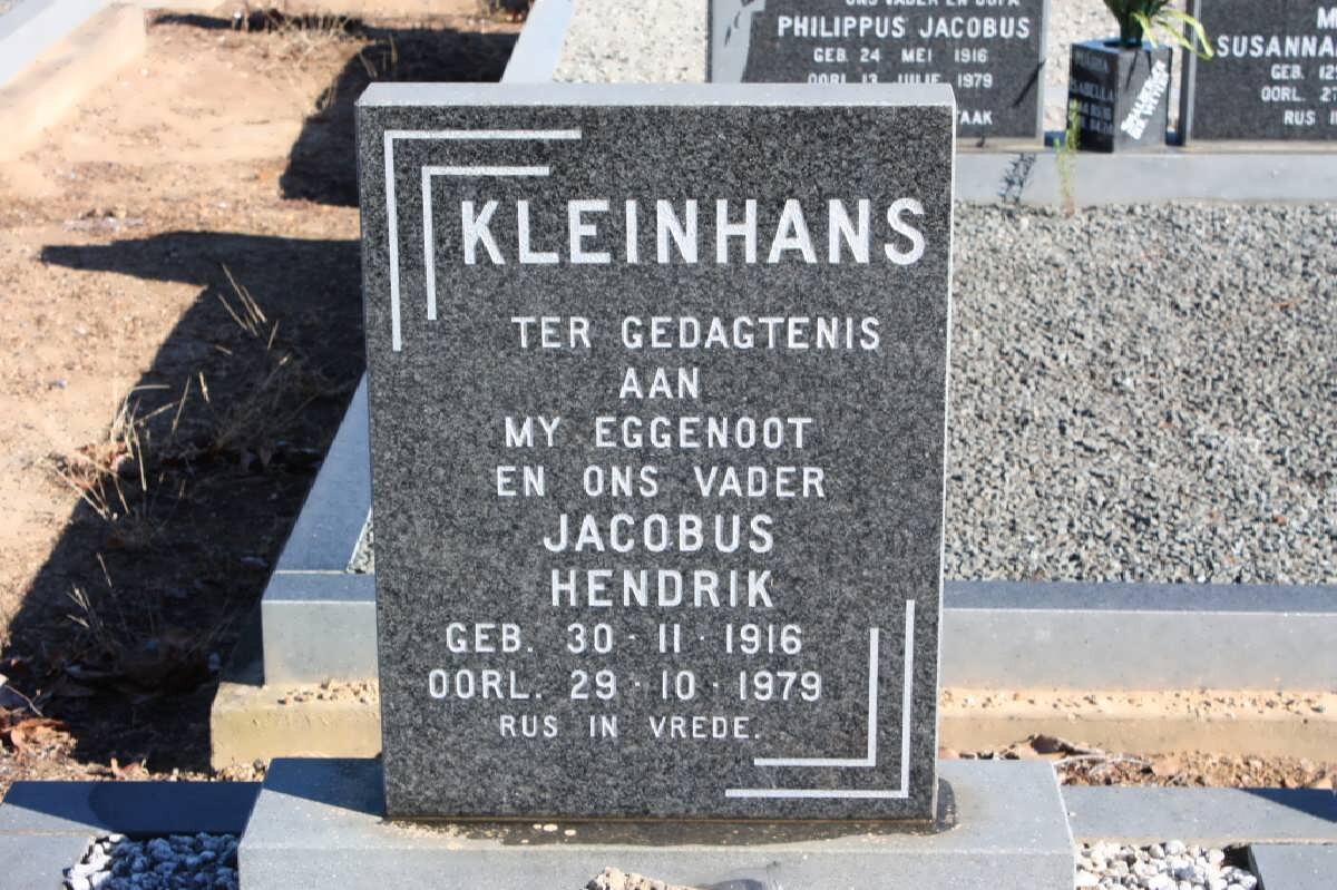 KLEINHANS Jacobus Hendrik 1916-1979