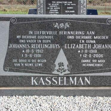 KASSELMAN Johannes Redelinghuys 1912-1991 &amp; Elizabeth Johanna 1918-2006