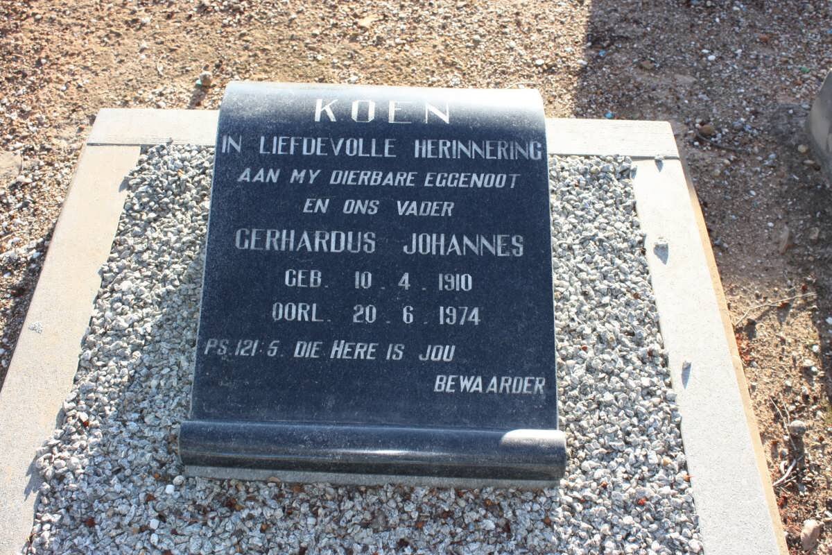 KOEN Gerhardus Johannes 1910-1974