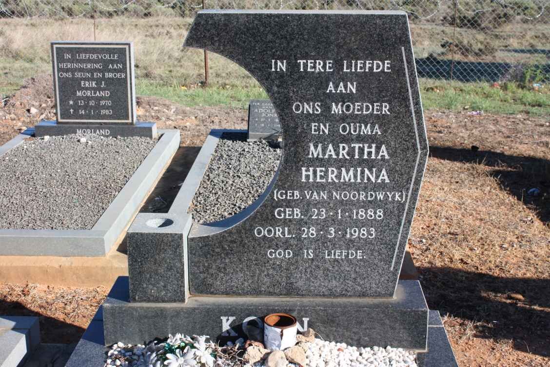 KOEN Martha Hermina nee VAN NOORDWYK 1888-1983