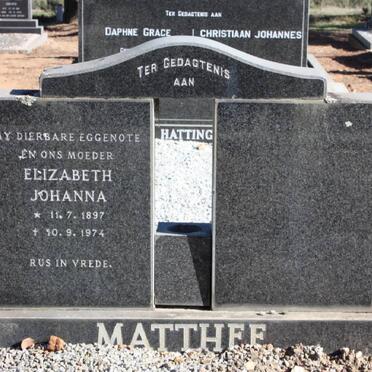 MATTHEE Elizabeth Johanna 1897-1974