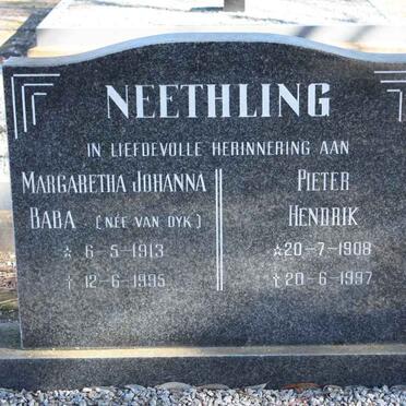 NEETHLING Pieter Hendrik 1908-1997 &amp; Margaretha Johanna VAN DYK 1913-1995