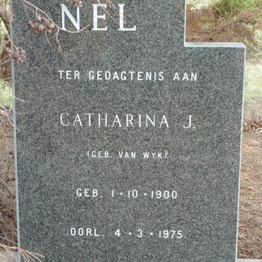 NEL Catharina J. nee VAN WYK 1900-1975