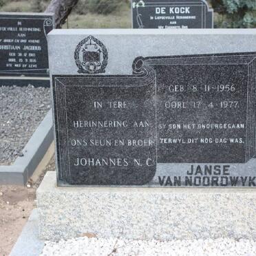 NOORDWYK Johannes N.C., Janse van 1956-1977