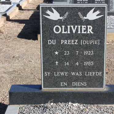 OLIVIER Du Preez 1923-1985