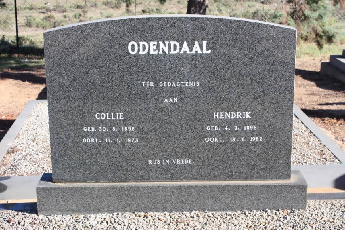 ODENDAAL Hendrik 1895-1982 &amp; Collie 1898-1975