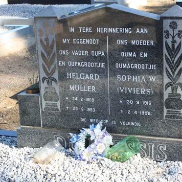 PLESSIS Helgard Muller, du 1908-1993 &amp; Sophia W. VIVIERS 1916-1998
