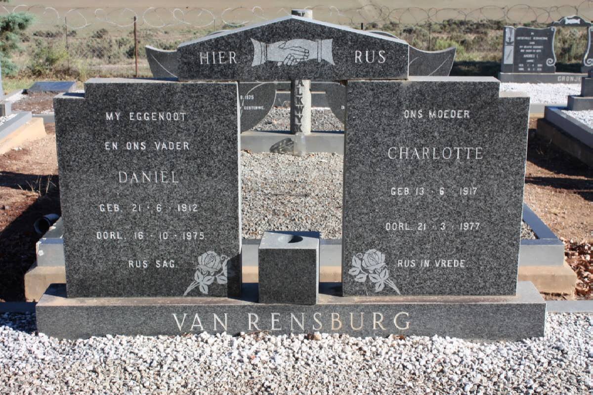 RENSBURG Daniel, van 1912-1975 &amp; Charlotte 1917-1977