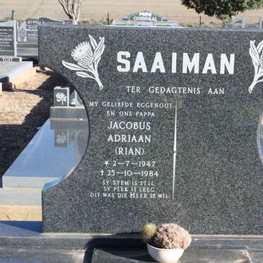 SAAIMAN Jacoba Adriaan 1947-1984