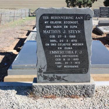 STEYN Matthys J. 1888-1970 &amp; Emmerenthia F.J. OOSTHUIZEN 1899-1975