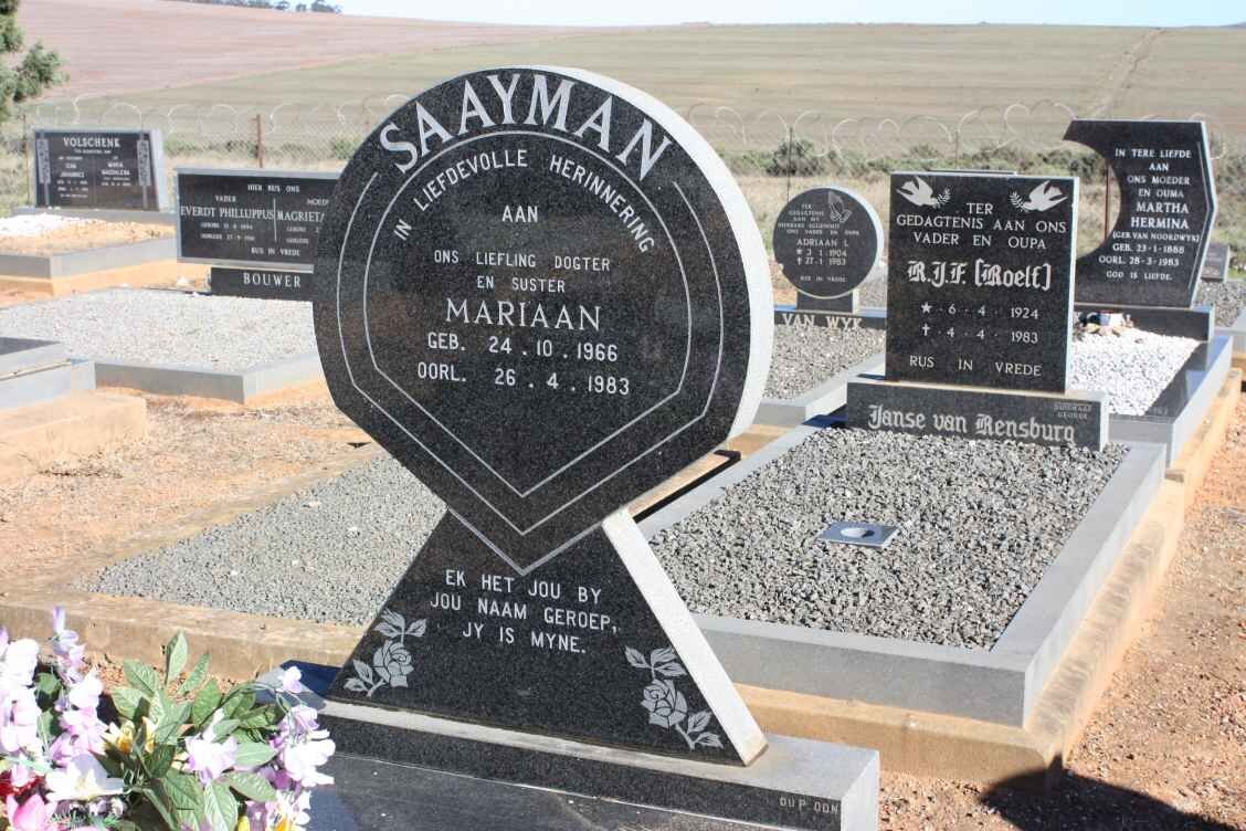 SAAYMAN Mariaan 1966-1983
