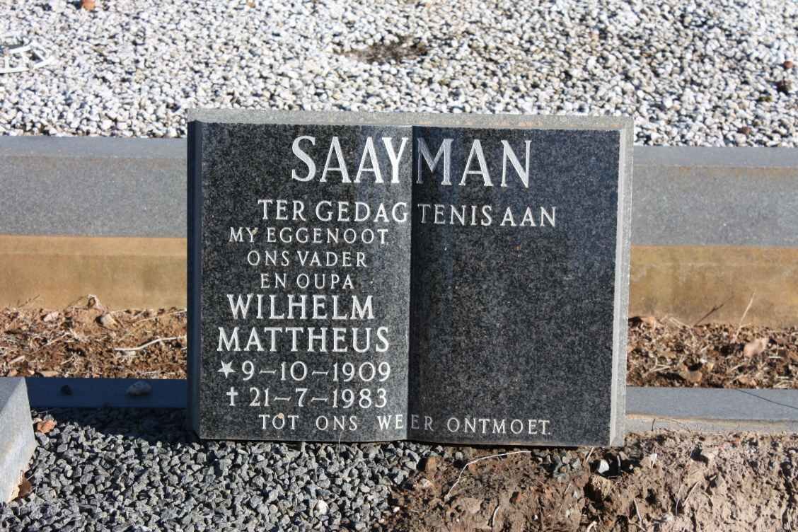 SAAYMAN Wilhelm Mattheus 1909-1983