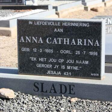 SLADE Anna Catharina 1905-1996