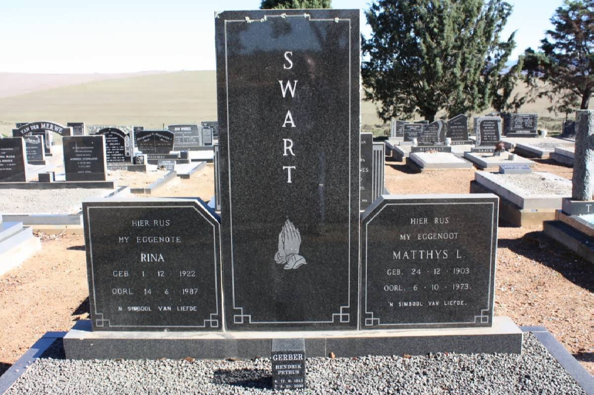 SWART Matthys L. 1903-1973 &amp; Rina 1922-1987 :: GERBER Hendrik Petrus 1943-200?