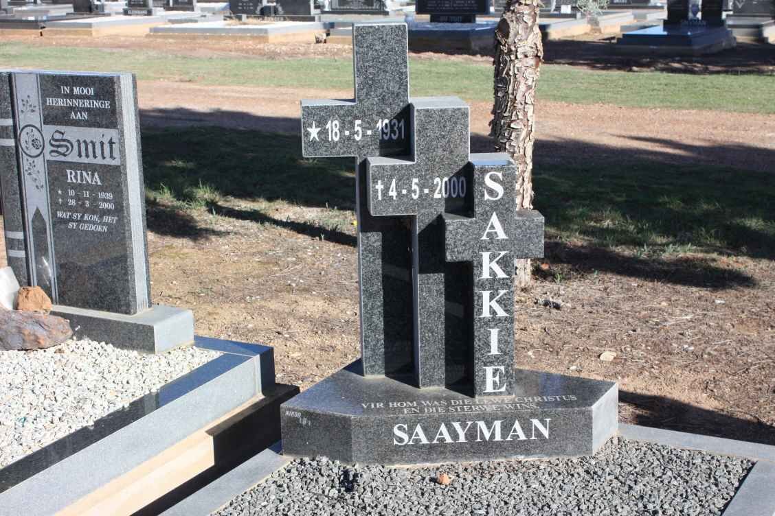 SAAYMAN Sakkie 1931-2000