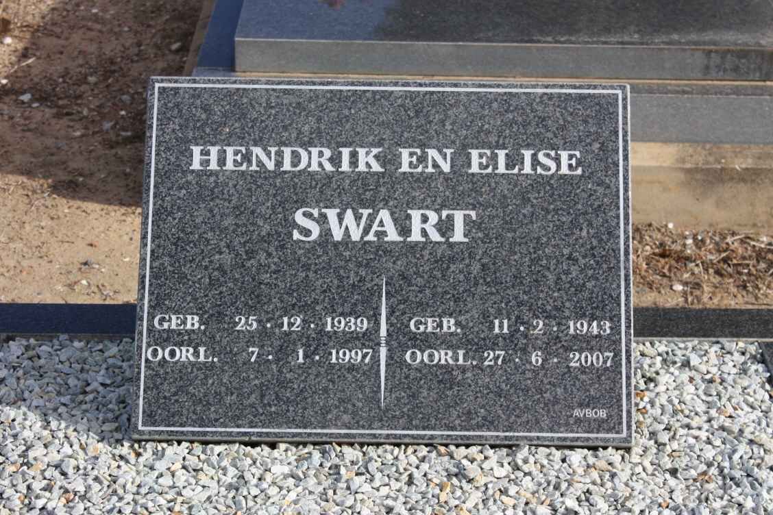 SWART Hendrik 1939-1997 &amp; Elise 1943-2007