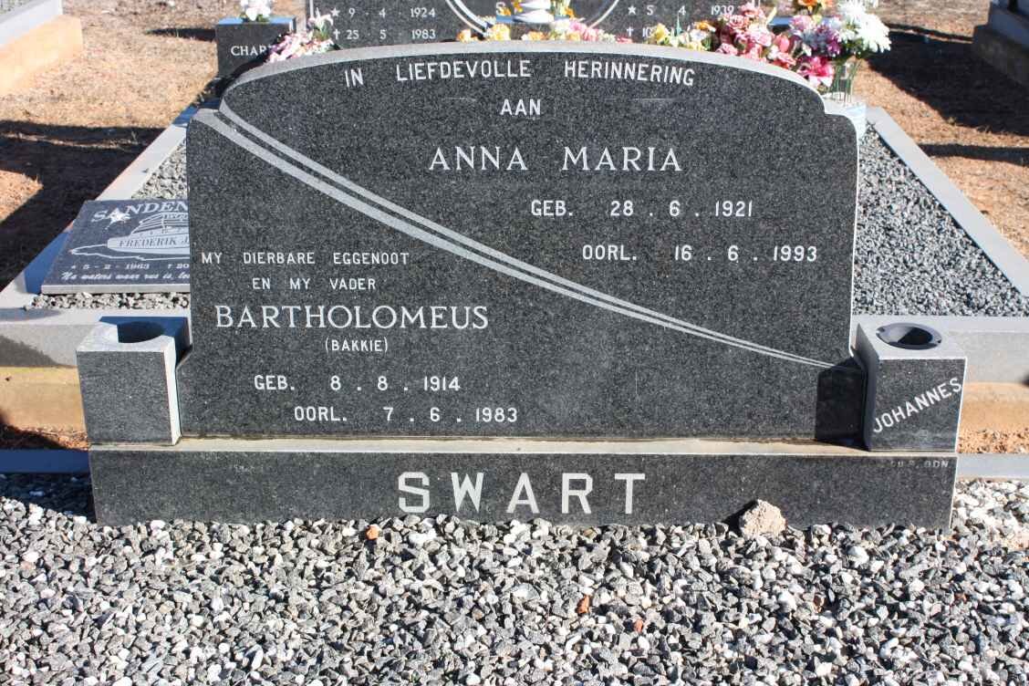 SWART Bartholomeus 1914-1983 &amp; Anna Maria 1921-1993