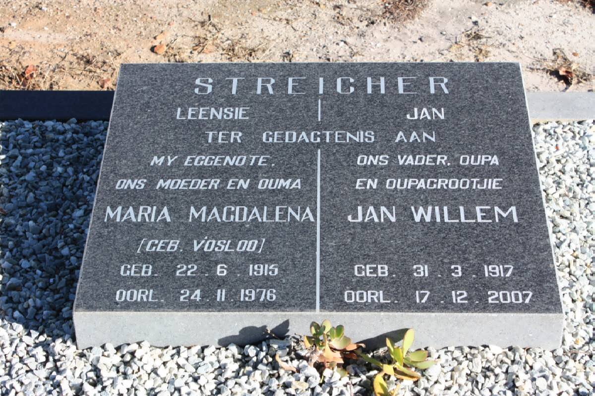 STREICHER Jan Willem 1917-2007 &amp; Maria Magdalena VOSLOO 1915-1976