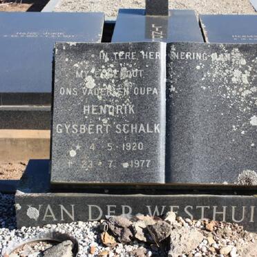 WESTHUIZEN Hendrik Gysbert Schalk, van der 1920-1977