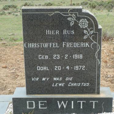 WITT Christoffel Frederik, de 1918-1972