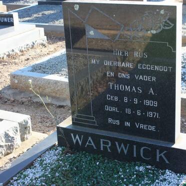 WARWICK Thomas A. 1909-1971