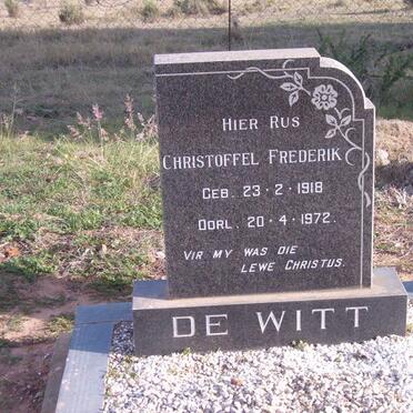 WITT Christoffel Frederik, de 1918-1972