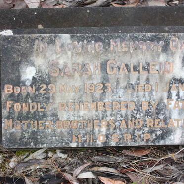 GALLEIO Sarah 1923-1924