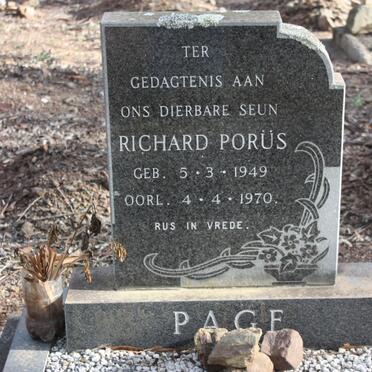 PAGE Porüs Richard 1949-1970