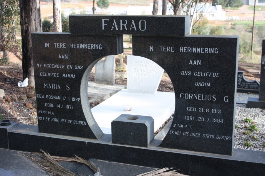 FARAO Cornelius G. 1913-1994