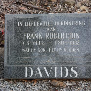 DAVIDS Frank Robertson 1918-1982