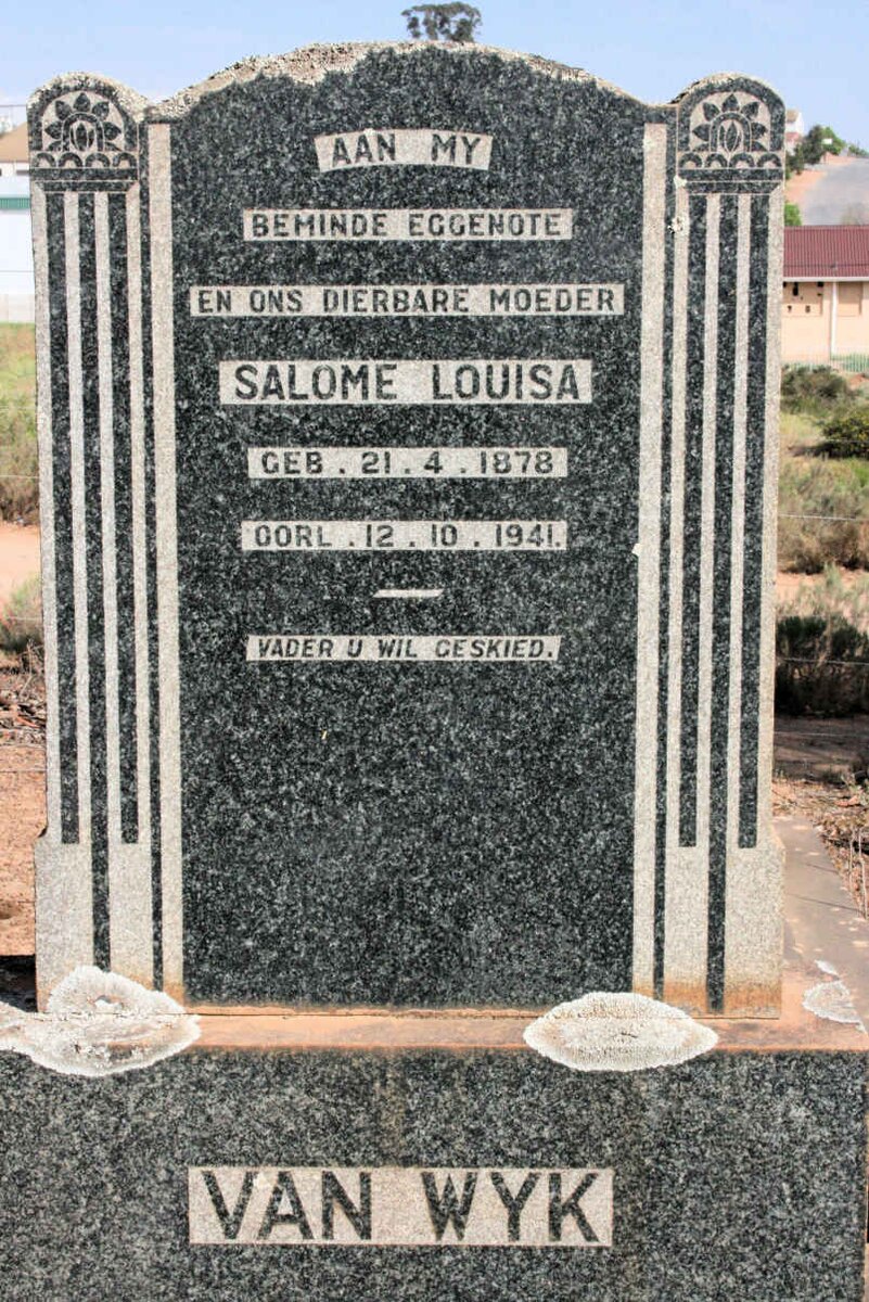 WYK Salome Louisa, van 1878-1941