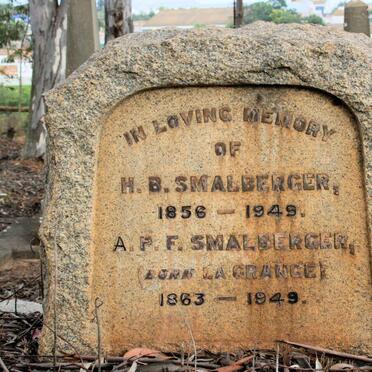 SMALBERGER H.B. 1856-1949 &amp; A.P.F. LA GRANGE 1863-1949