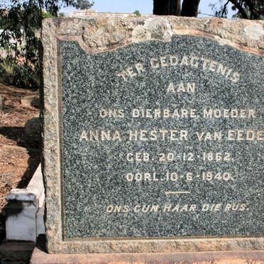 EEDEN Anna Hester, van 1962-1940