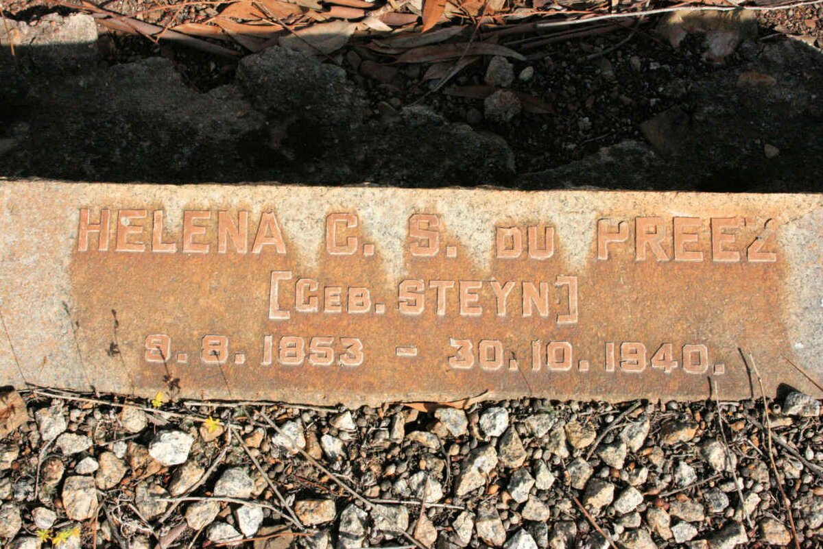 PREEZ Helena C.S., du neé STEYN 1853-1940