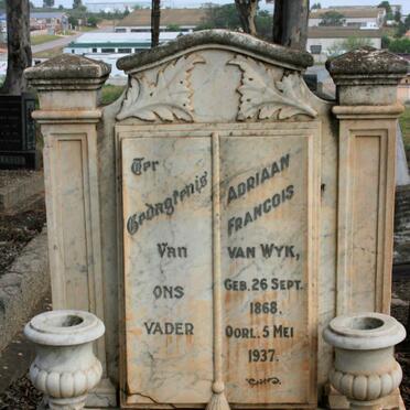 WYK Adriaan Francois, van 1868-1937