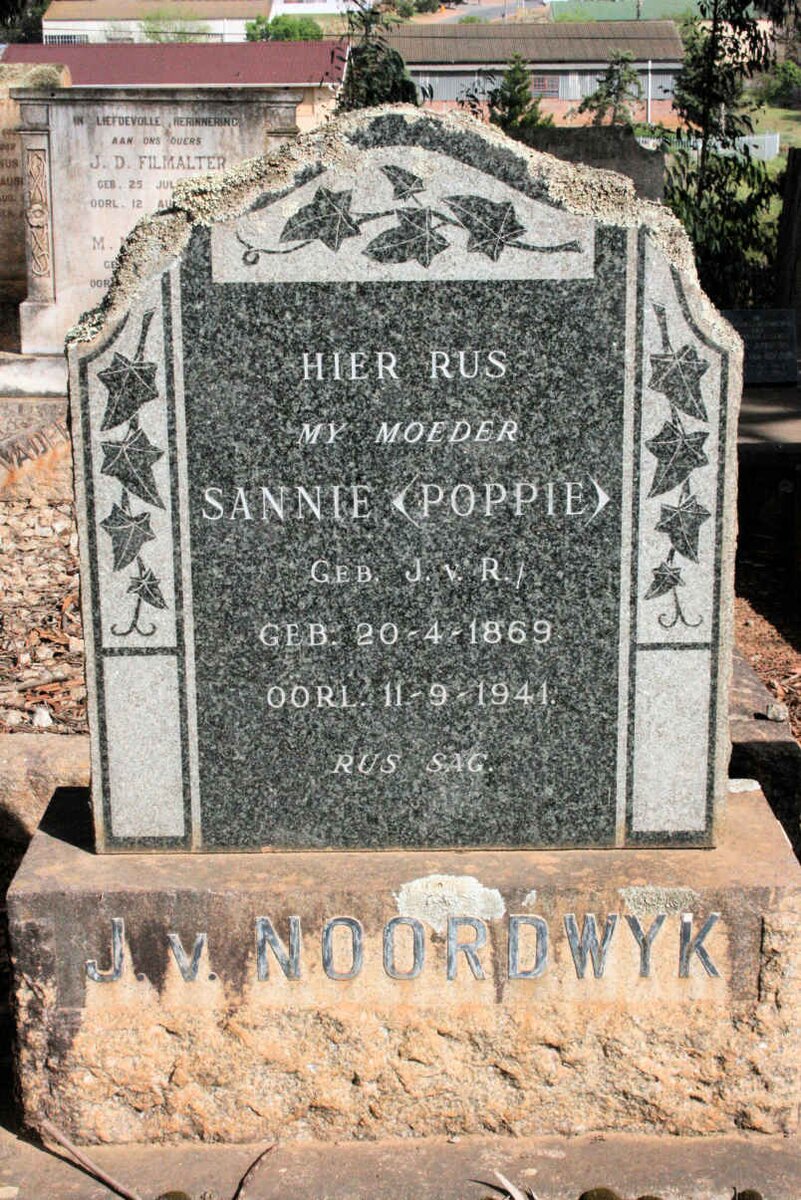 NOORDWYK Sannie, Janse van neé JANSE VAN RENSBURG 1869-1941