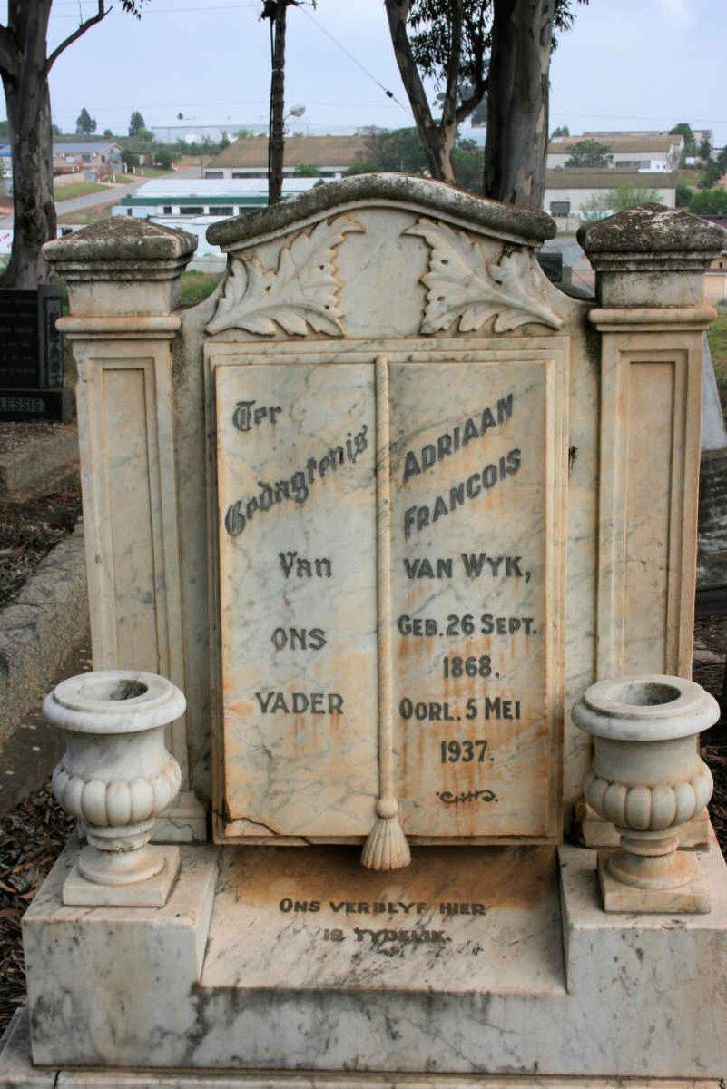 WYK Adriaan Francois, van 1868-1937