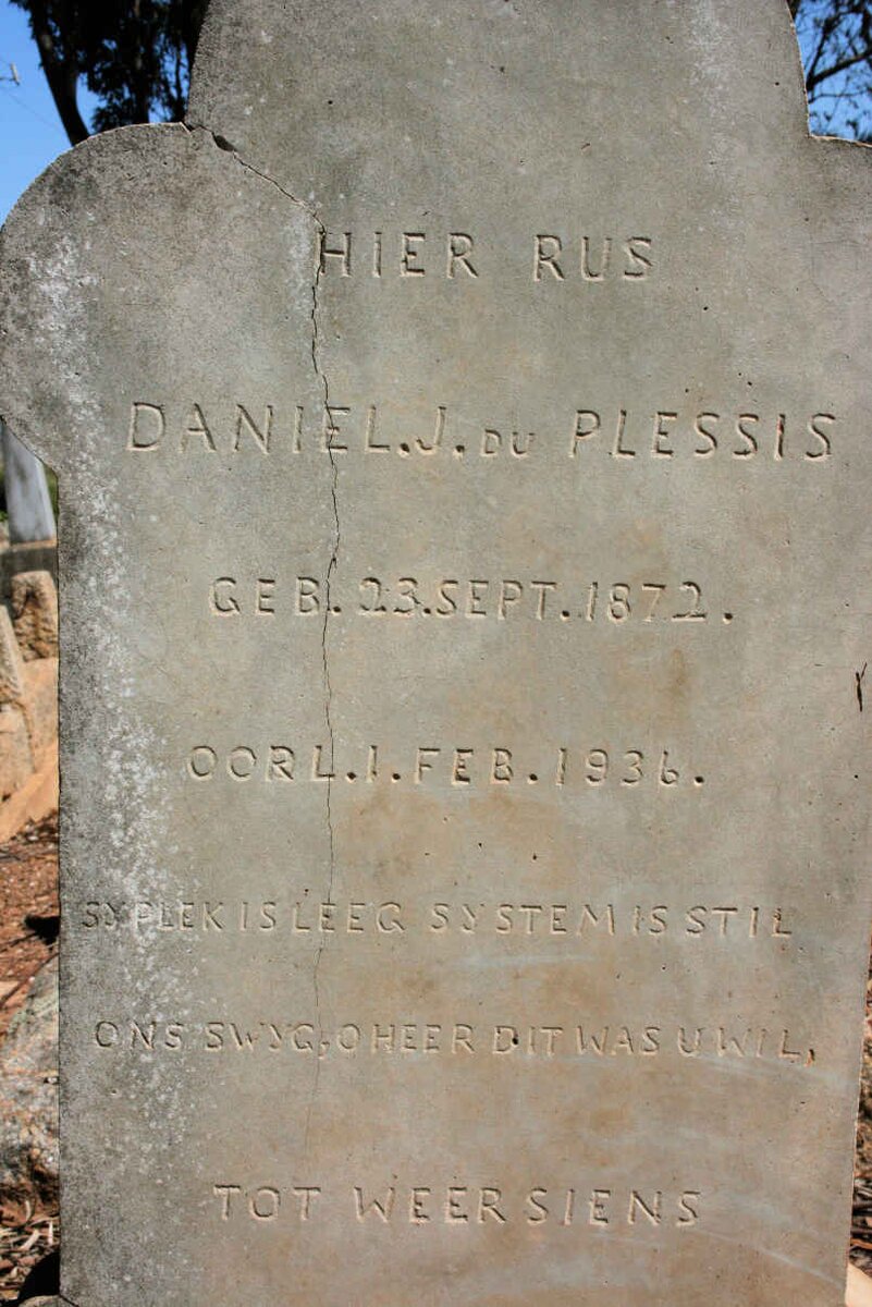 PLESSIS Daniel J., du 1872-1936
