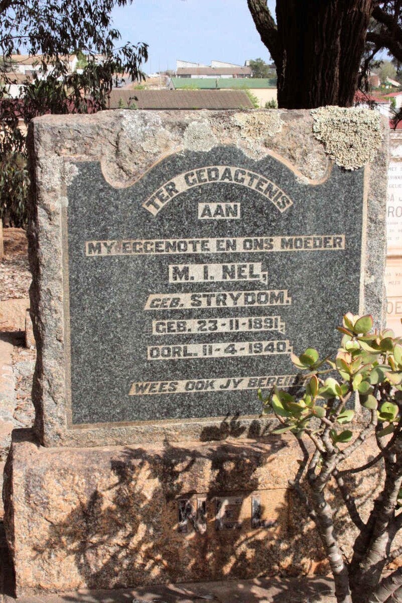 NEL M.I. neé STRYDOM 1891-1940