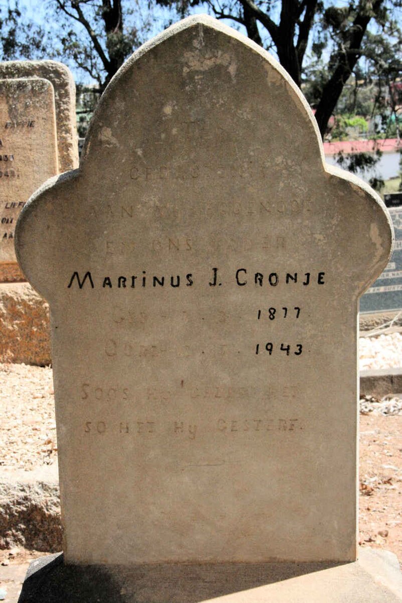 CRONJE Martinus J. 1977-1943